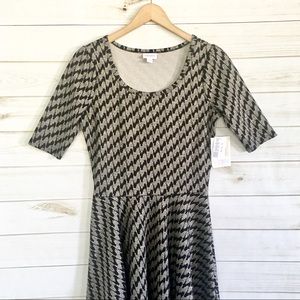 LulaRoe Nicole‎ Gold Black Dress